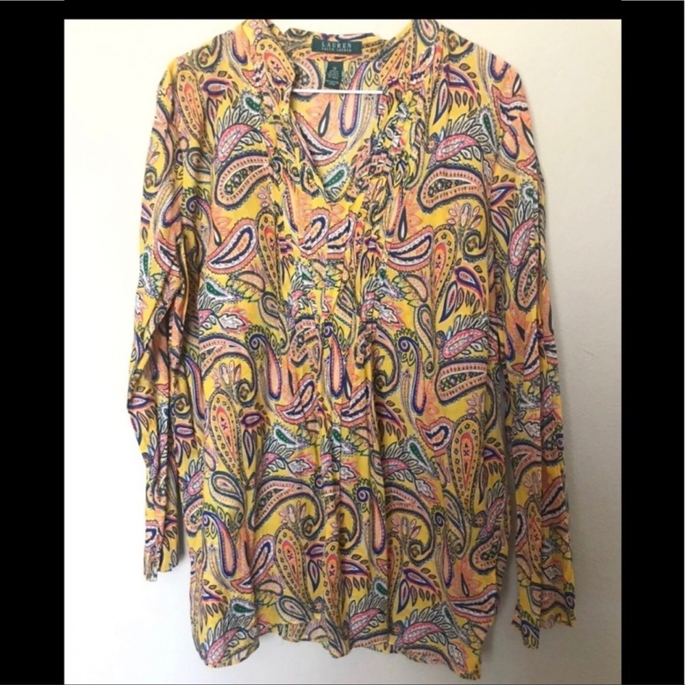 G -Ralph Lauren Paisley Print Top